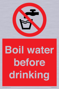 Boil water before drinking